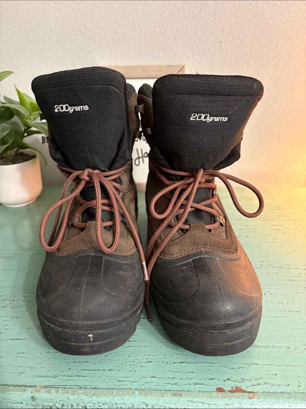 Mens Insulated Brown & Black Winter Boots - 200 grams
